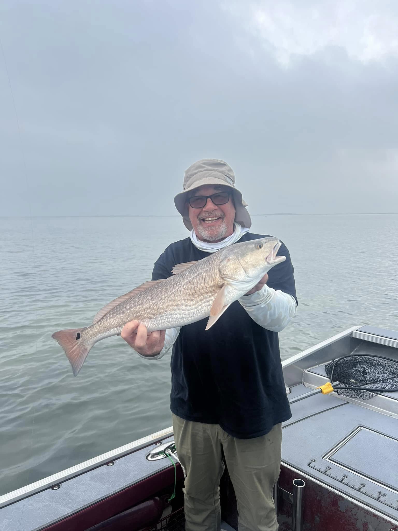 Redfish caught while fishing in Ingleside TX waters from boat