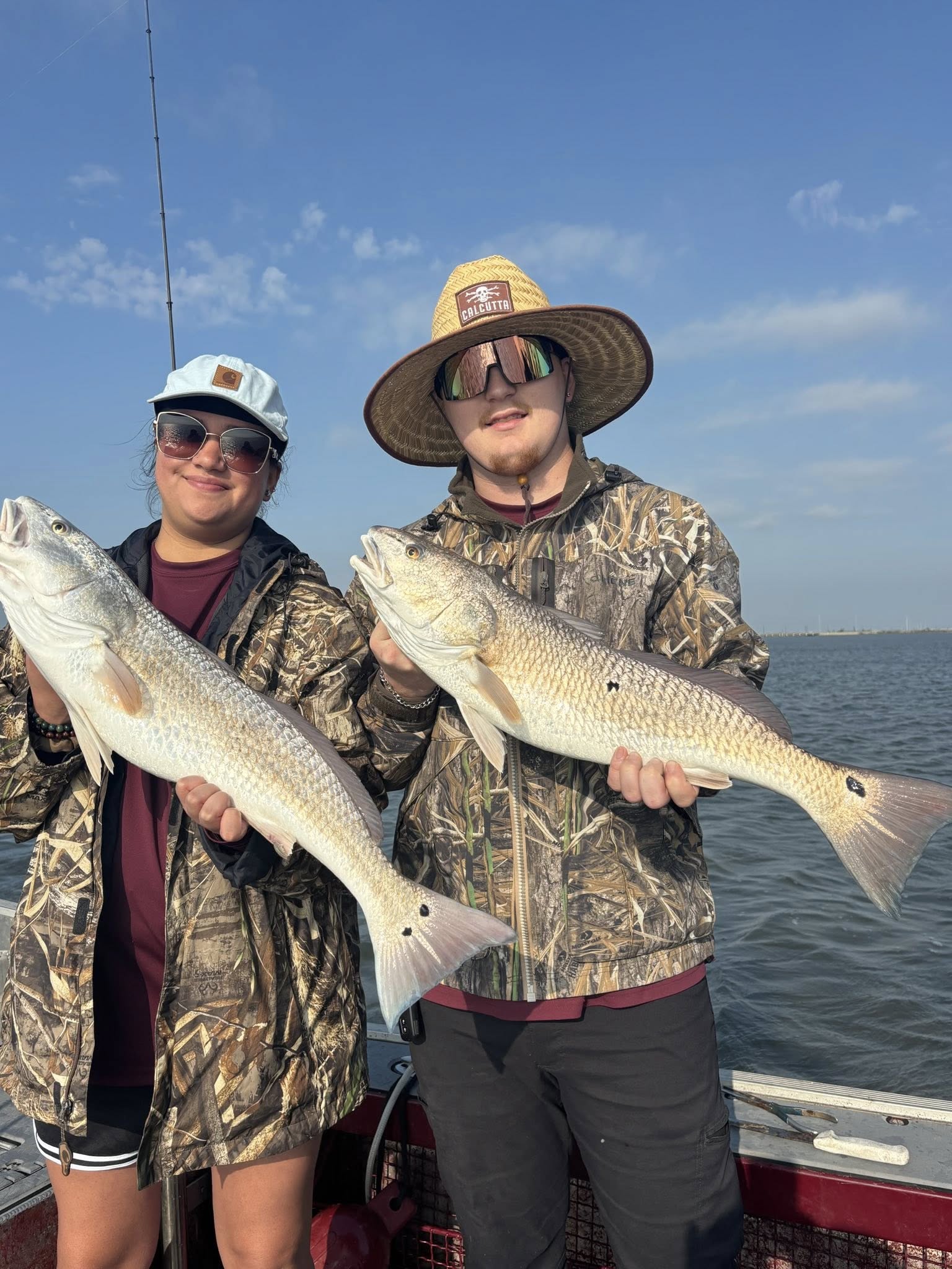 Two redfish caught fishing in Ingleside TX waters