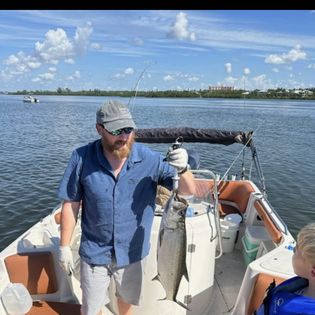 Single angler fishing in Sarasota, Florida