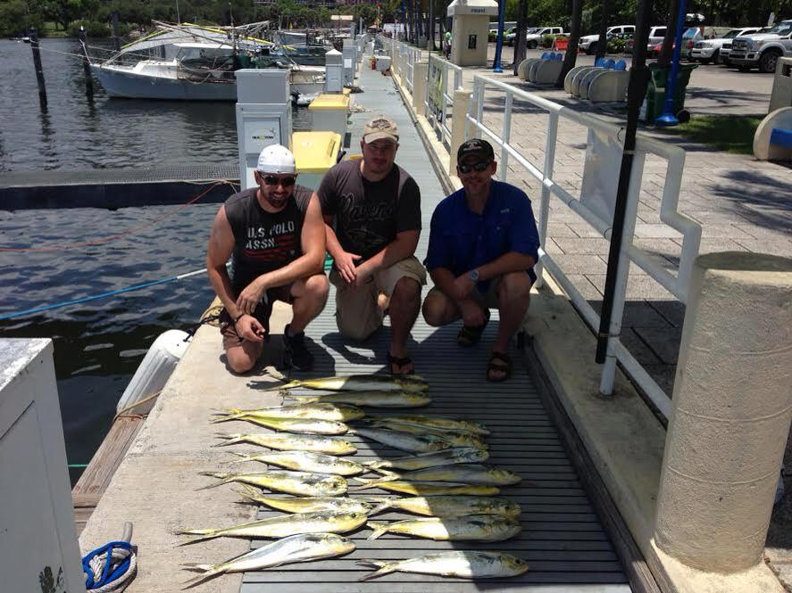 Three people fishing in Florida