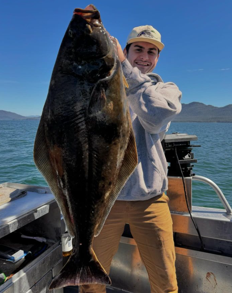A Pacific Halibut measuring 39 inches caught while fishing in Ketchikan