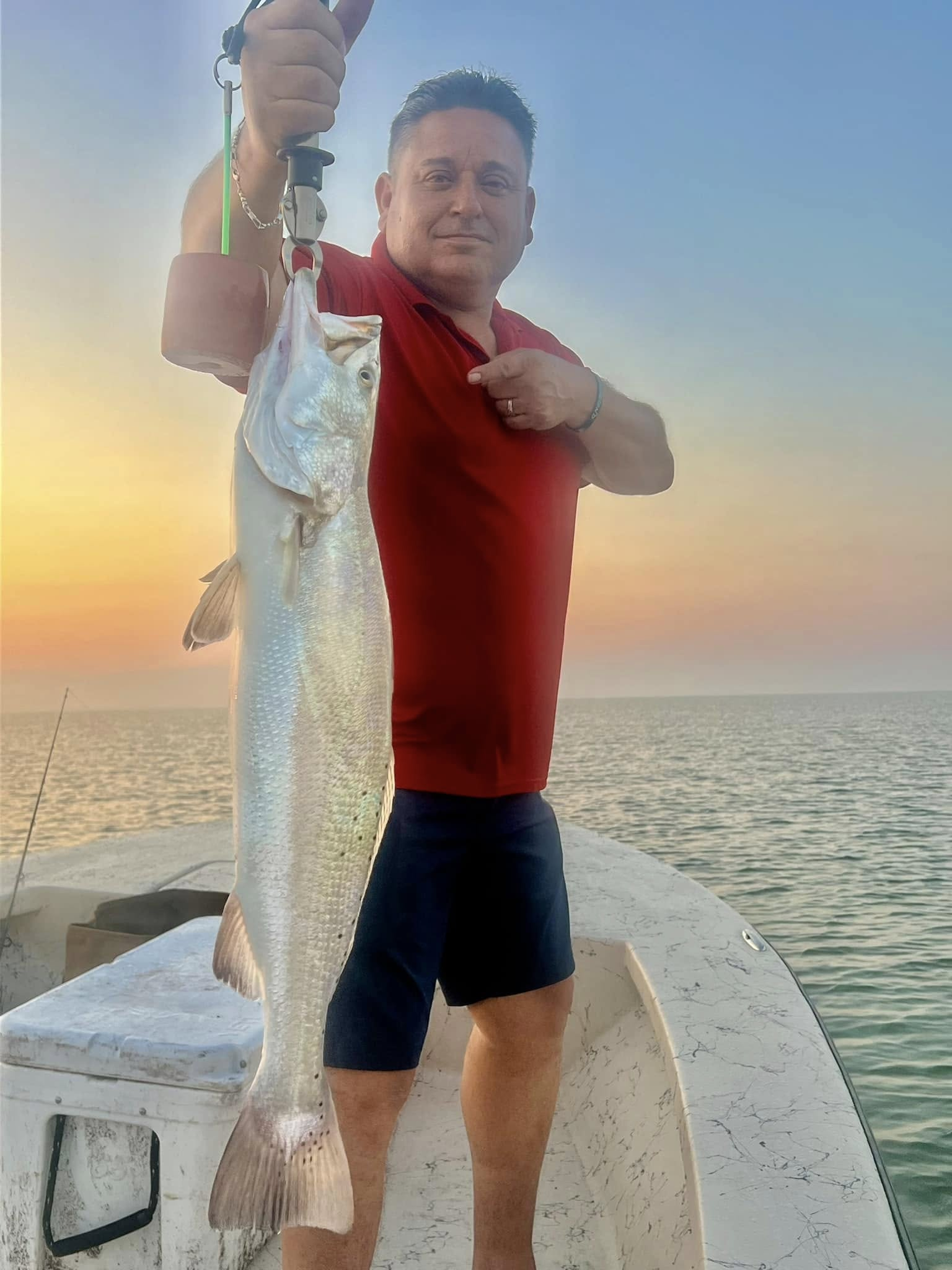 Speckled trout caught during fishing charter in Riviera Texas