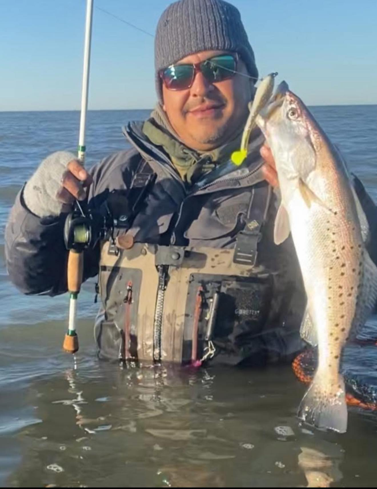 Speckled trout caught during fishing trip in Riviera Texas
