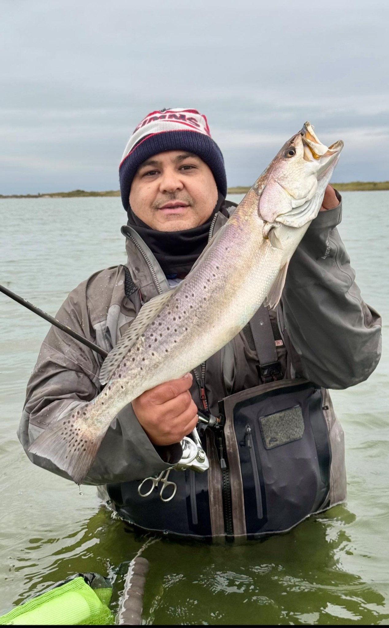 Speckled trout caught while fishing in Riviera Texas