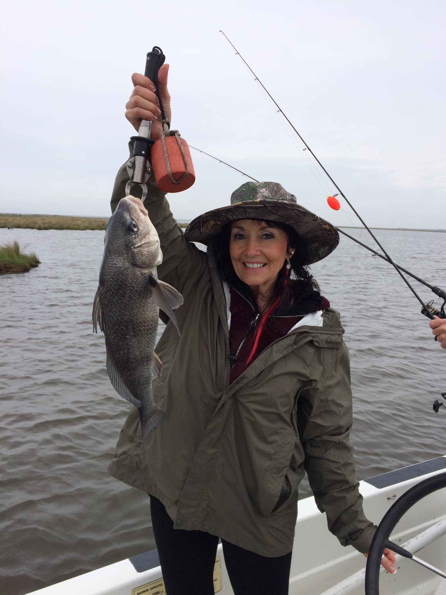 Black Drum fish caught while fishing in LA