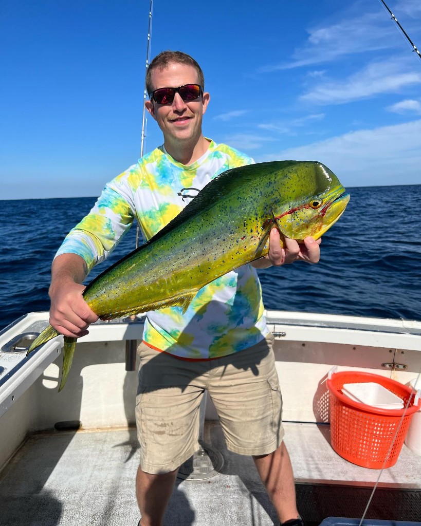 A large mahi mahi fish caught in Belmar