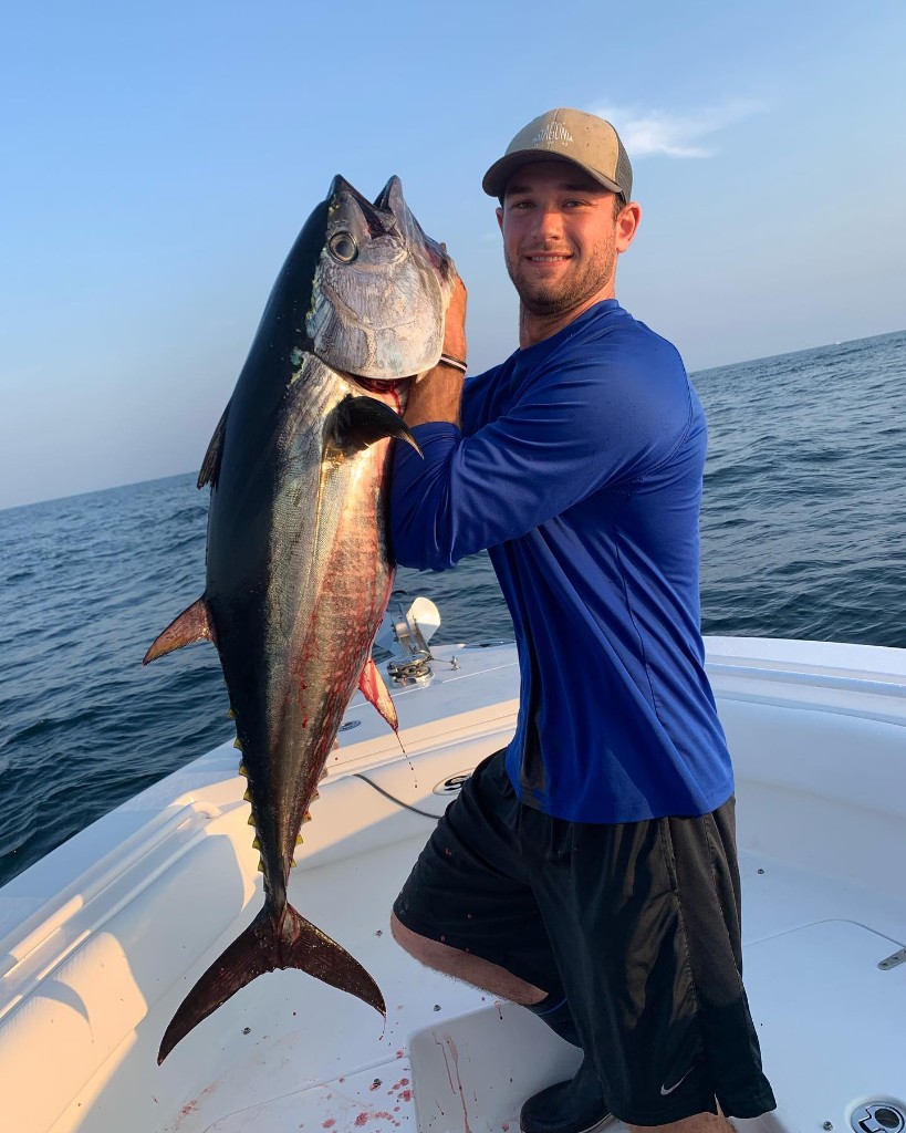 One big blackfin tuna fish caught in NJ