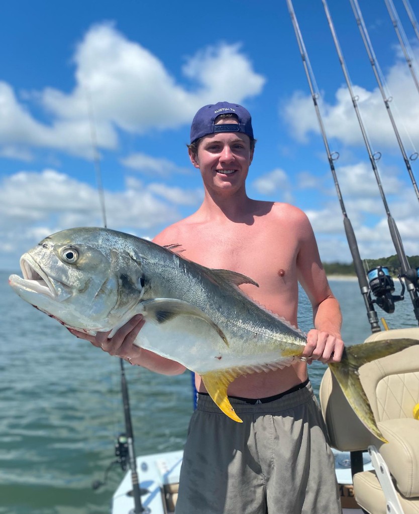 A crevalle jack, a 24-inch saltwater fish, caught in Okatie