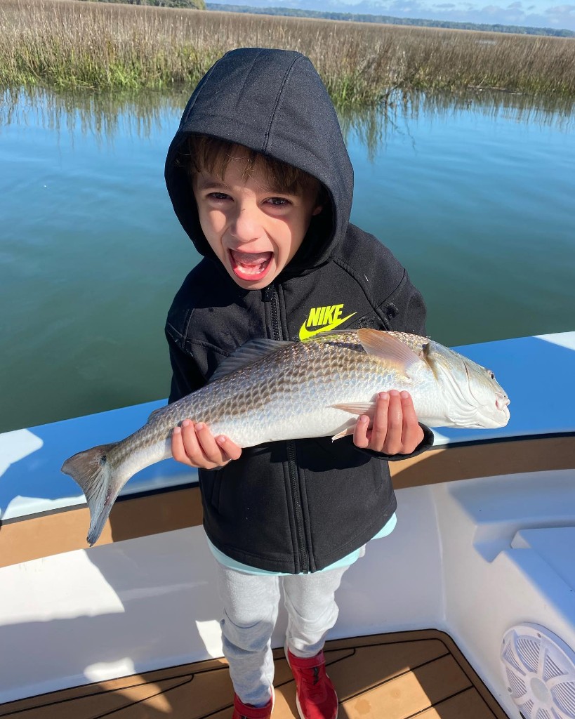 Single redfish caught in Okatie