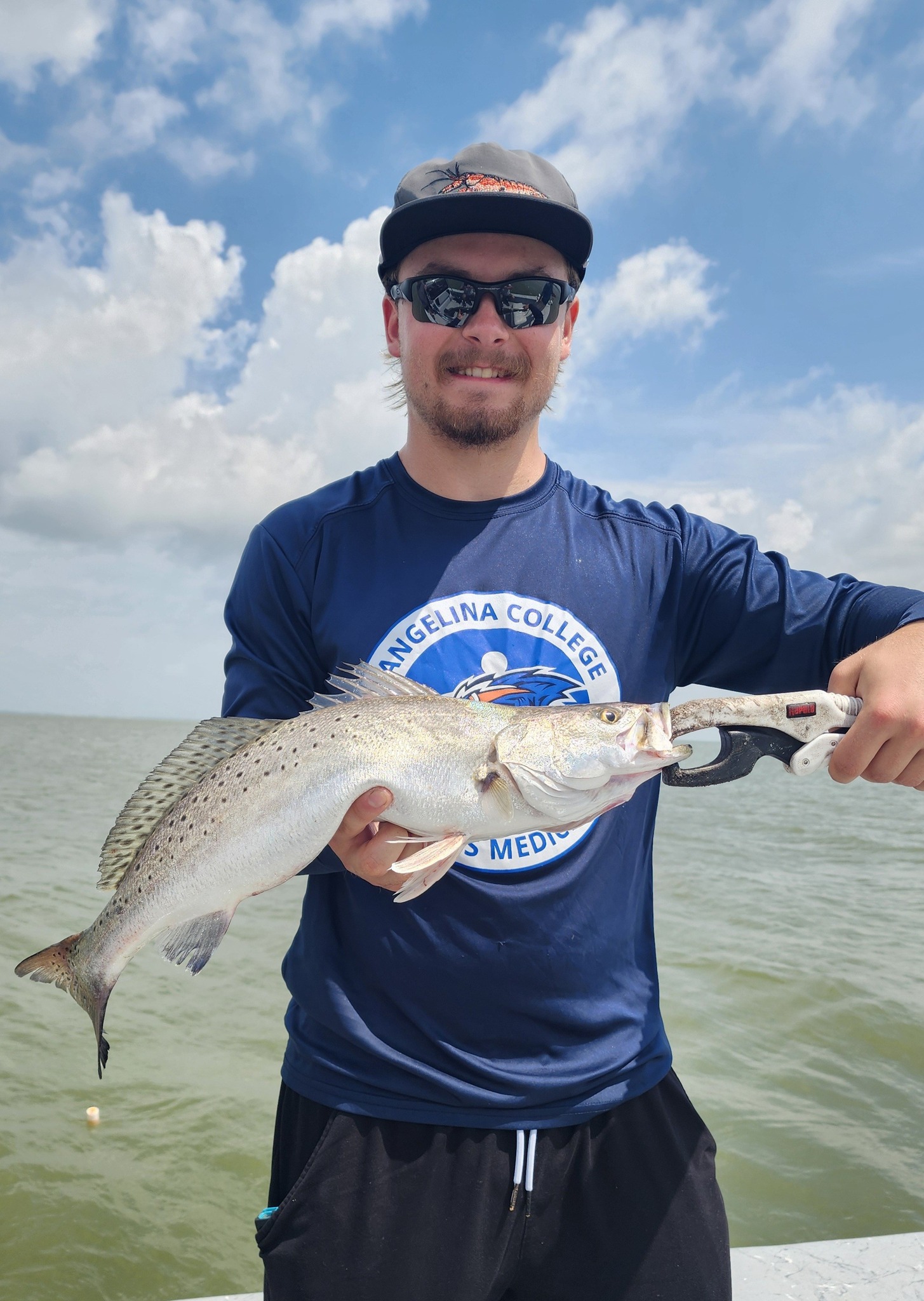 Speckled trout caught while fishing on Bolivar Peninsula TX