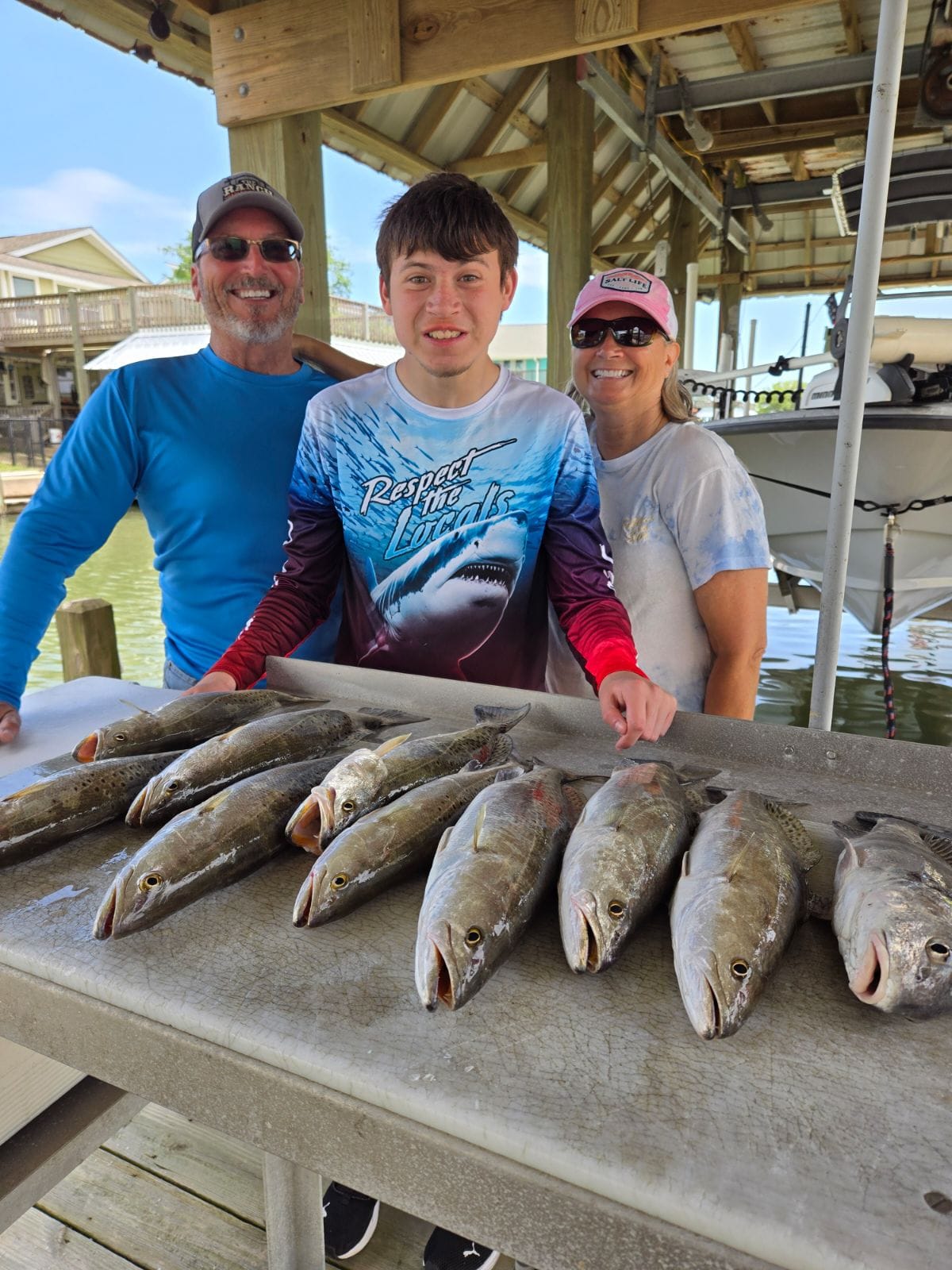 Galveston Bay inshore fishing charter boat targeting redfish, trout, flounder on weekend trip