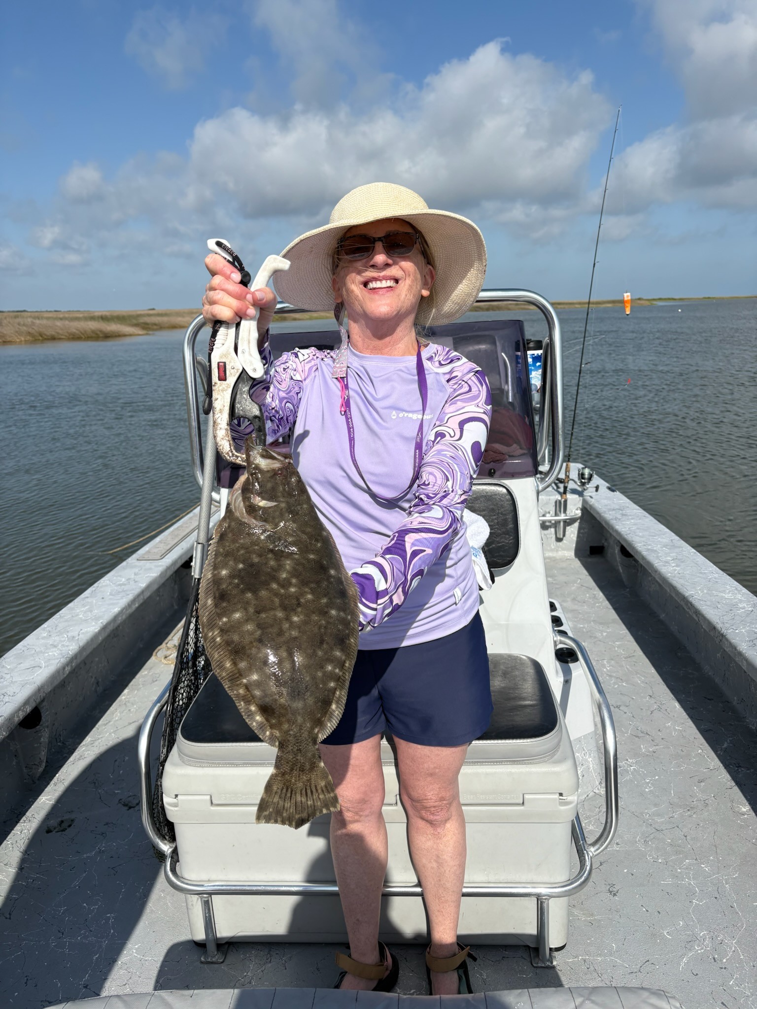 Galveston Bay inshore fishing charter boat targeting redfish, trout, and flounder for beginners