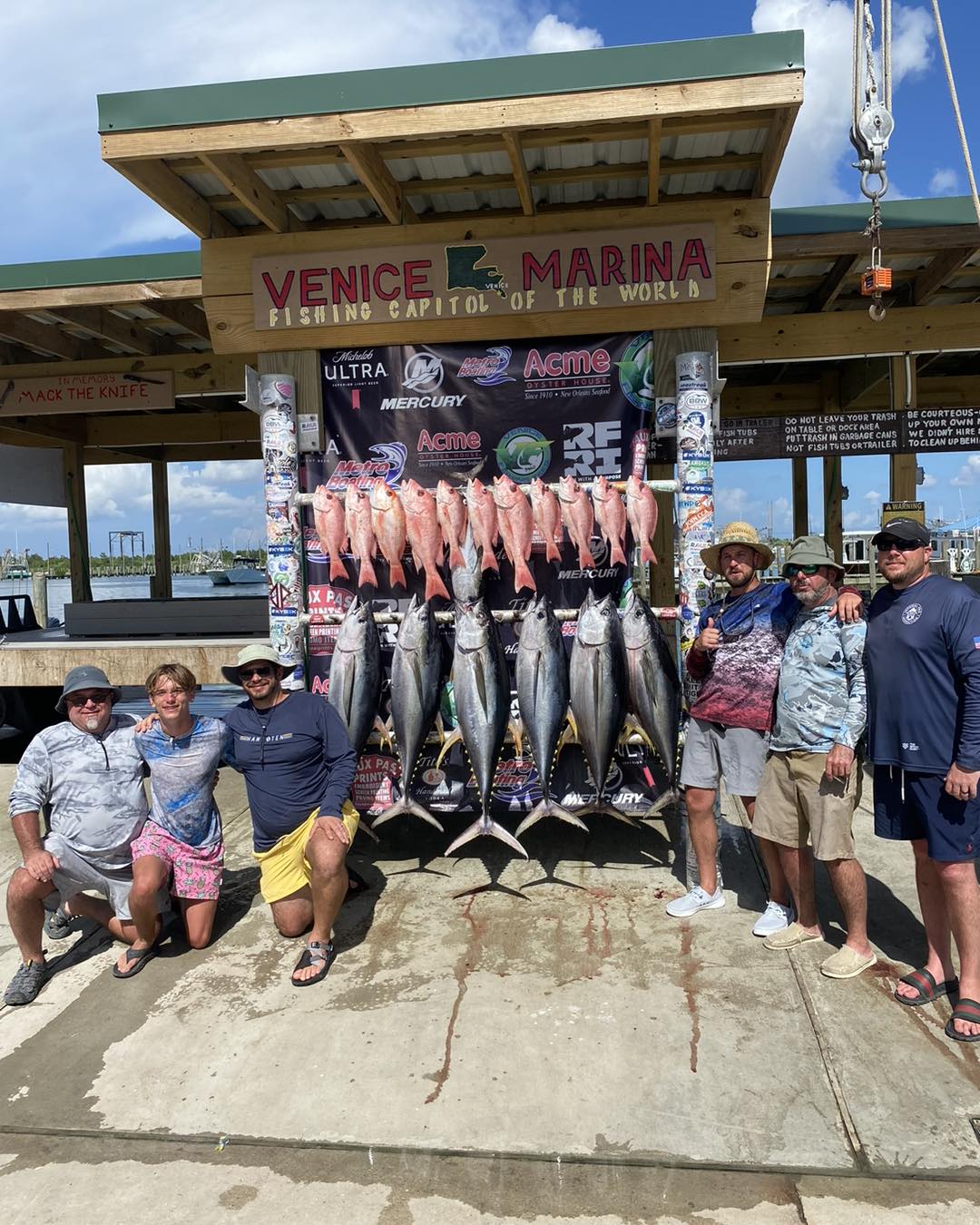Two massive blackfin tuna caught in Venice, Italy