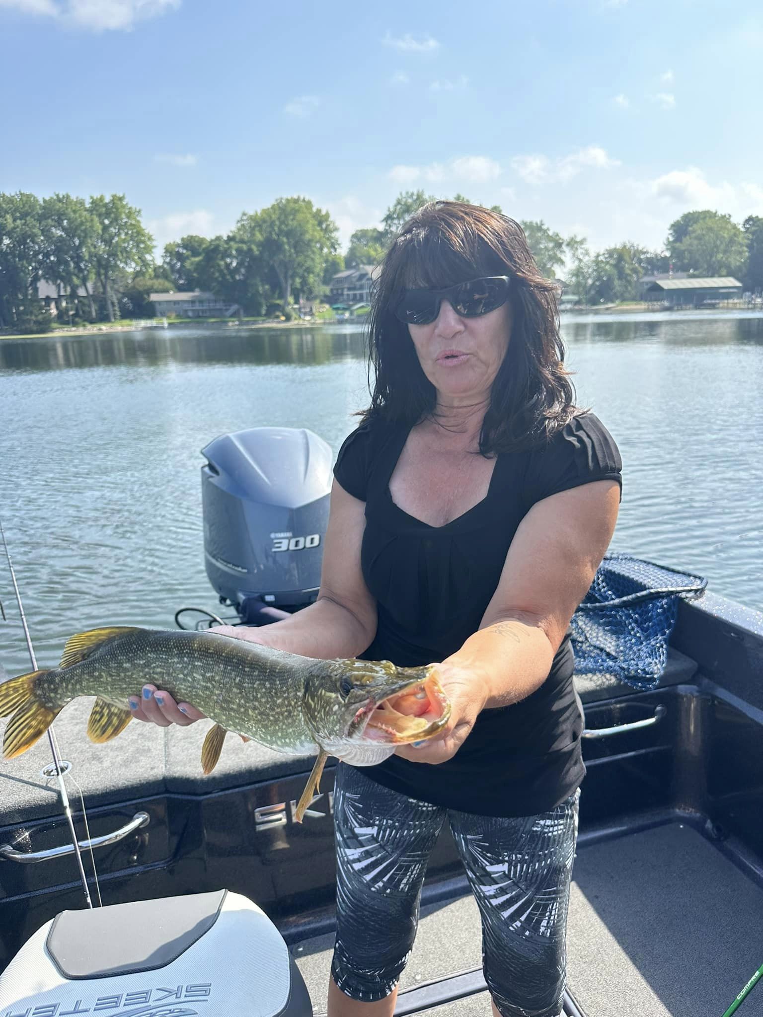 A Northern Pike fish caught while fishing in Mound
