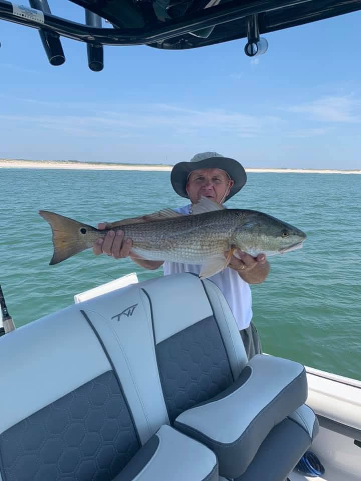 Redfish caught while fishing at Carolina Beach NC
