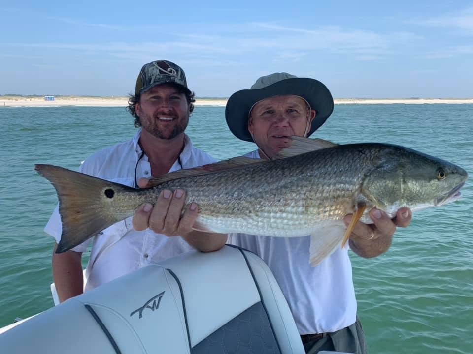 Redfish caught while fishing in Carolina Beach NC