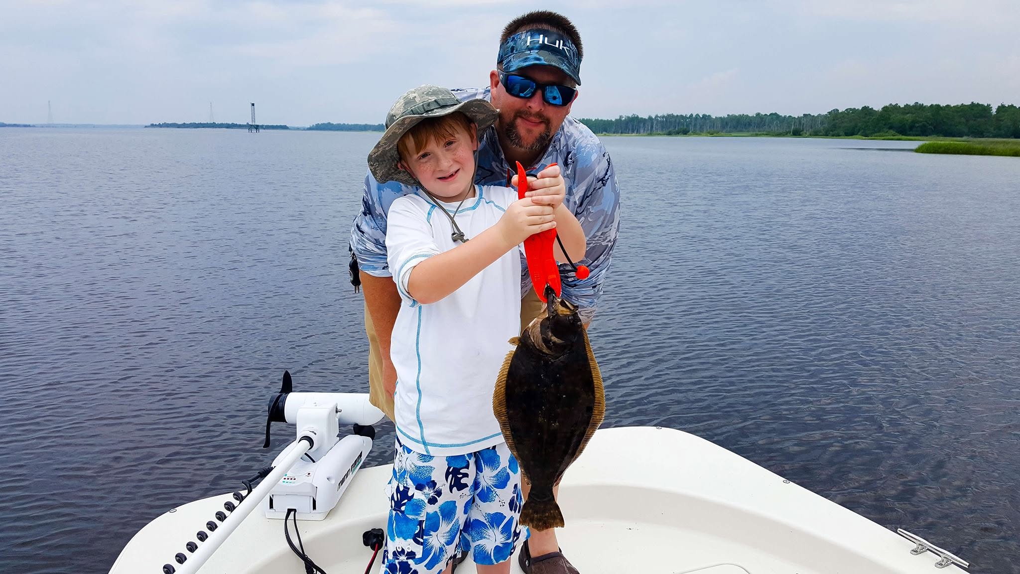 Southern flounder caught fishing in Carolina Beach NC
