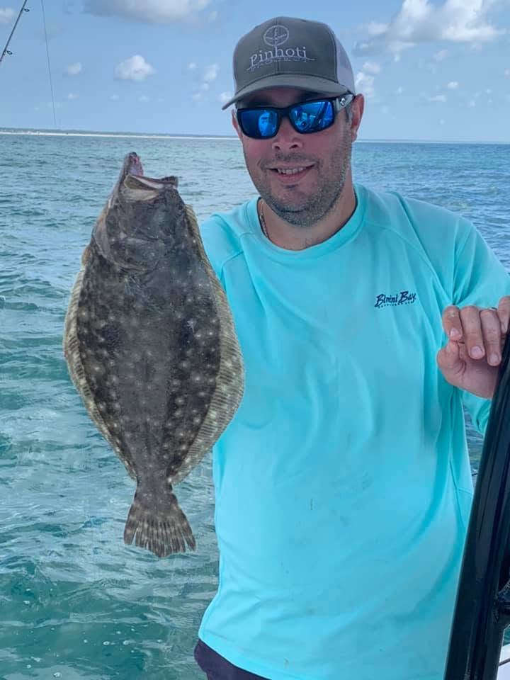 Southern flounder caught while fishing in Carolina Beach NC waters