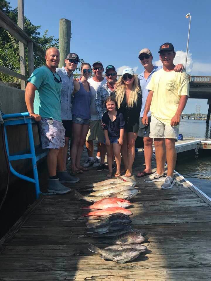 9 people enjoying fishing in Wilmington