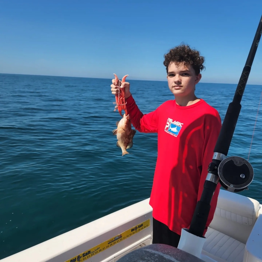 Angler with catch in St. Petersburg