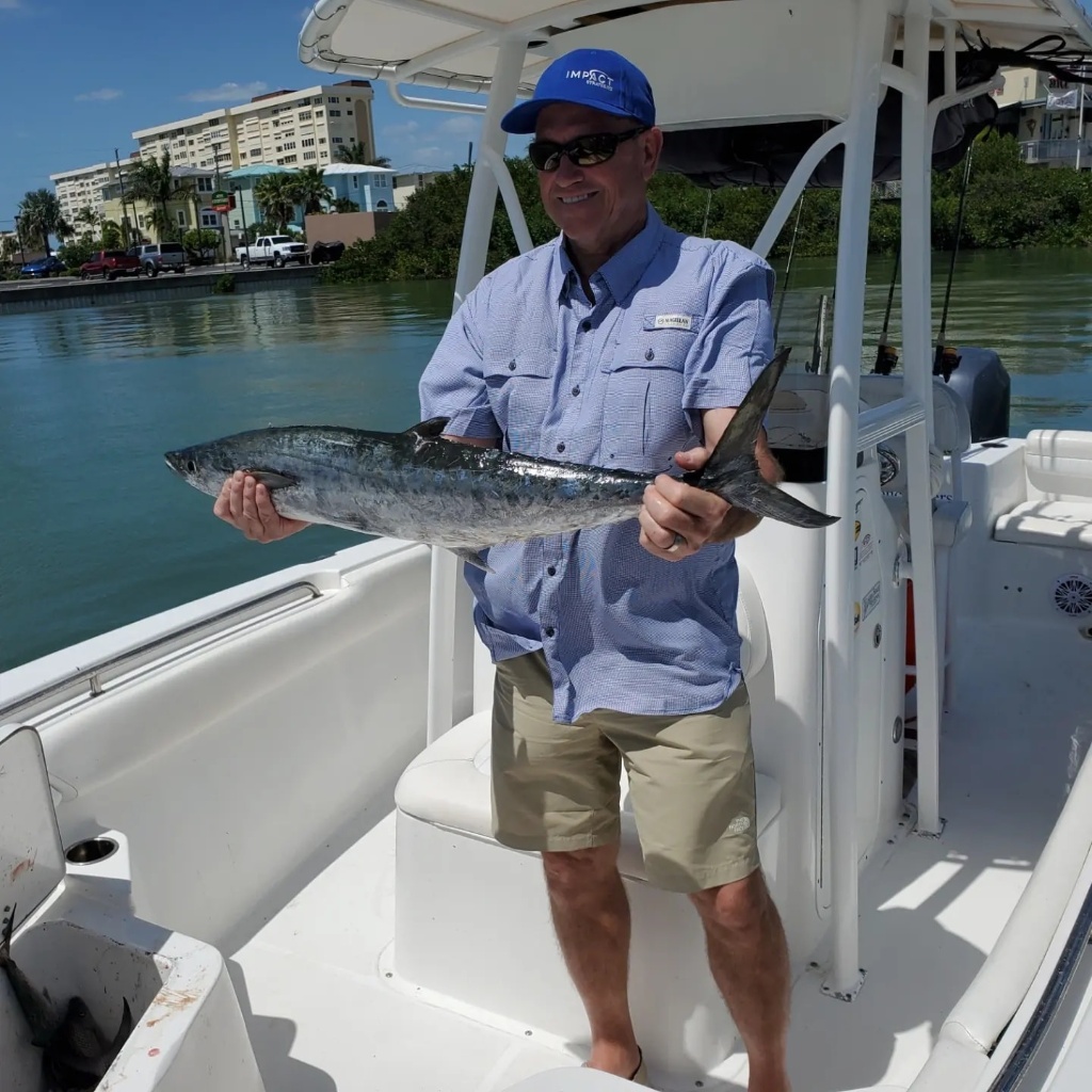 Angler enjoying the scenic views of St. Petersburg