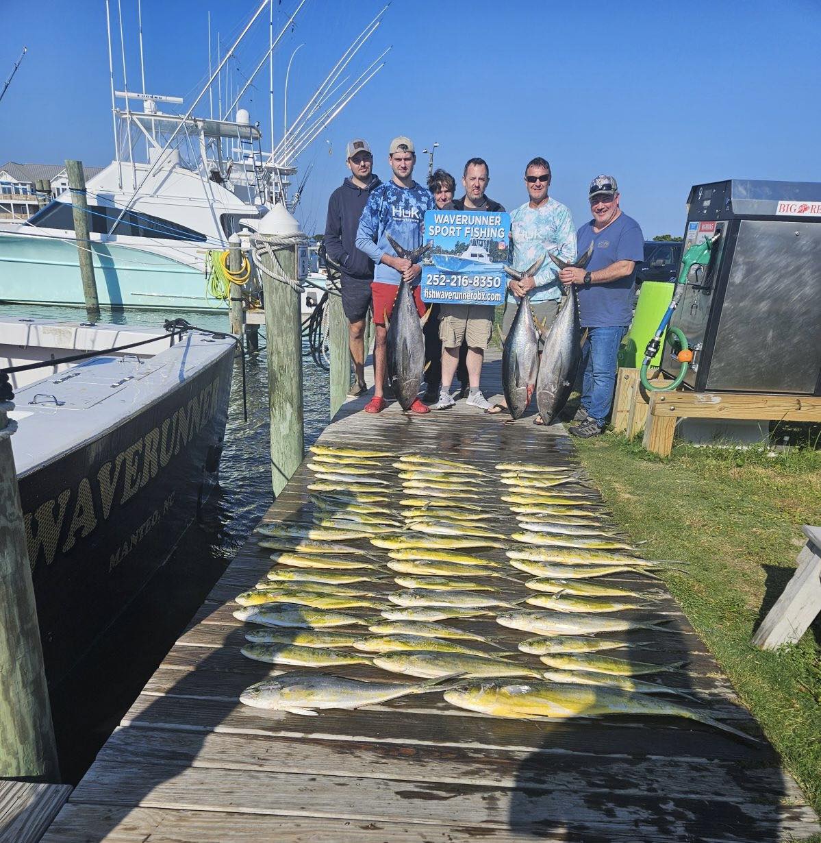3 fishing enthusiasts in North Carolina