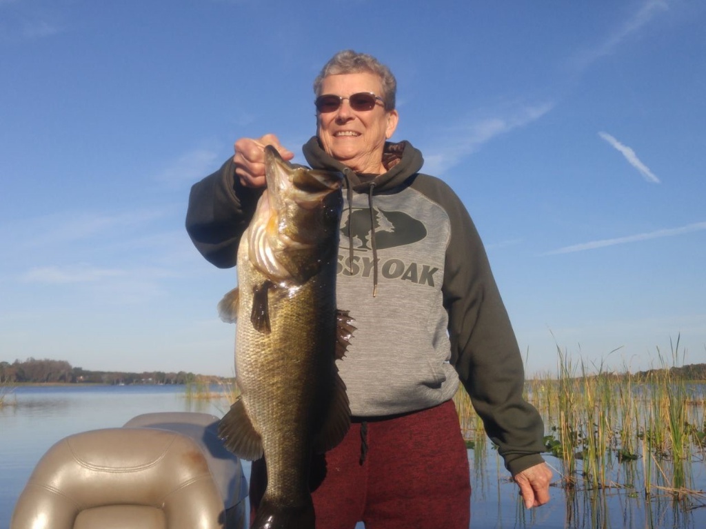A single angler fishing in the winter haven