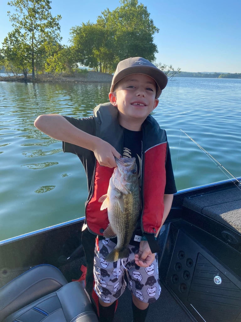 Largemouth bass caught while fishing in MO