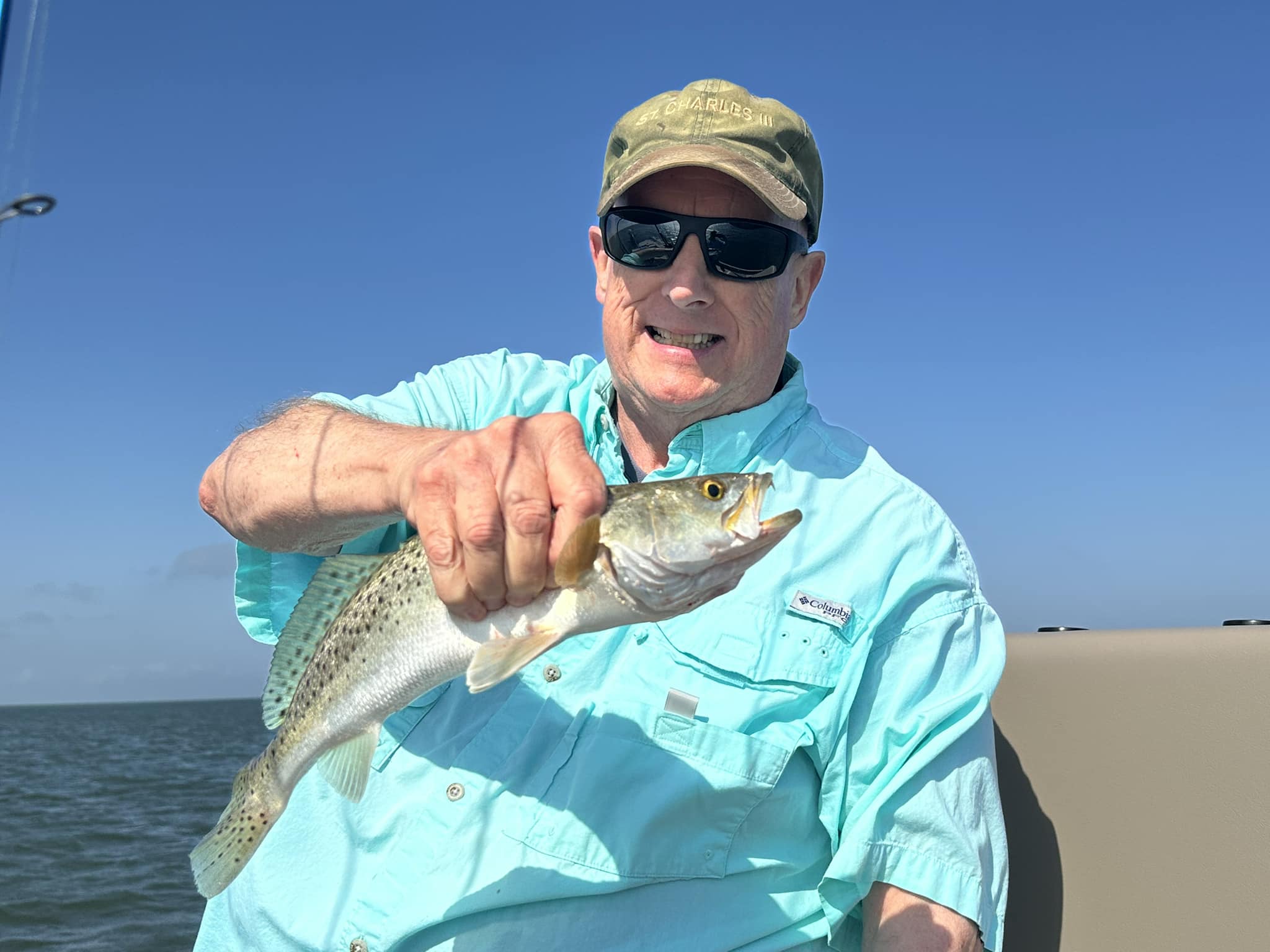 A person enjoying a fishing trip in TX