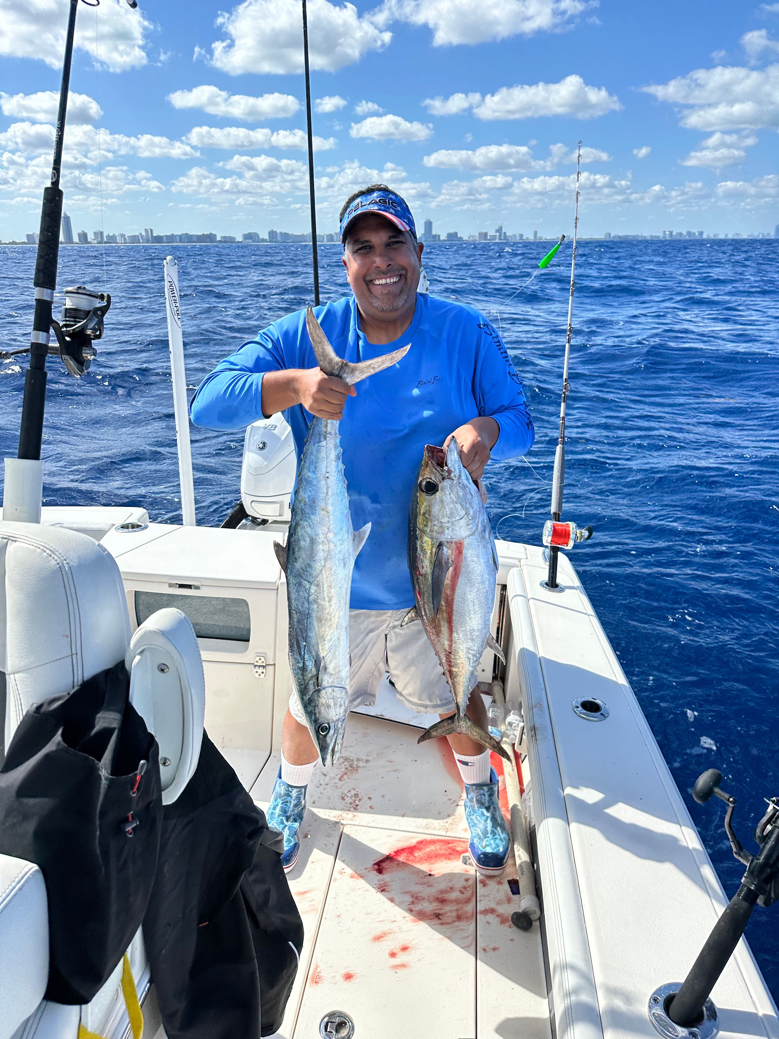 Blackfin tuna and king mackerel caught during fishing charter in North Miami FL