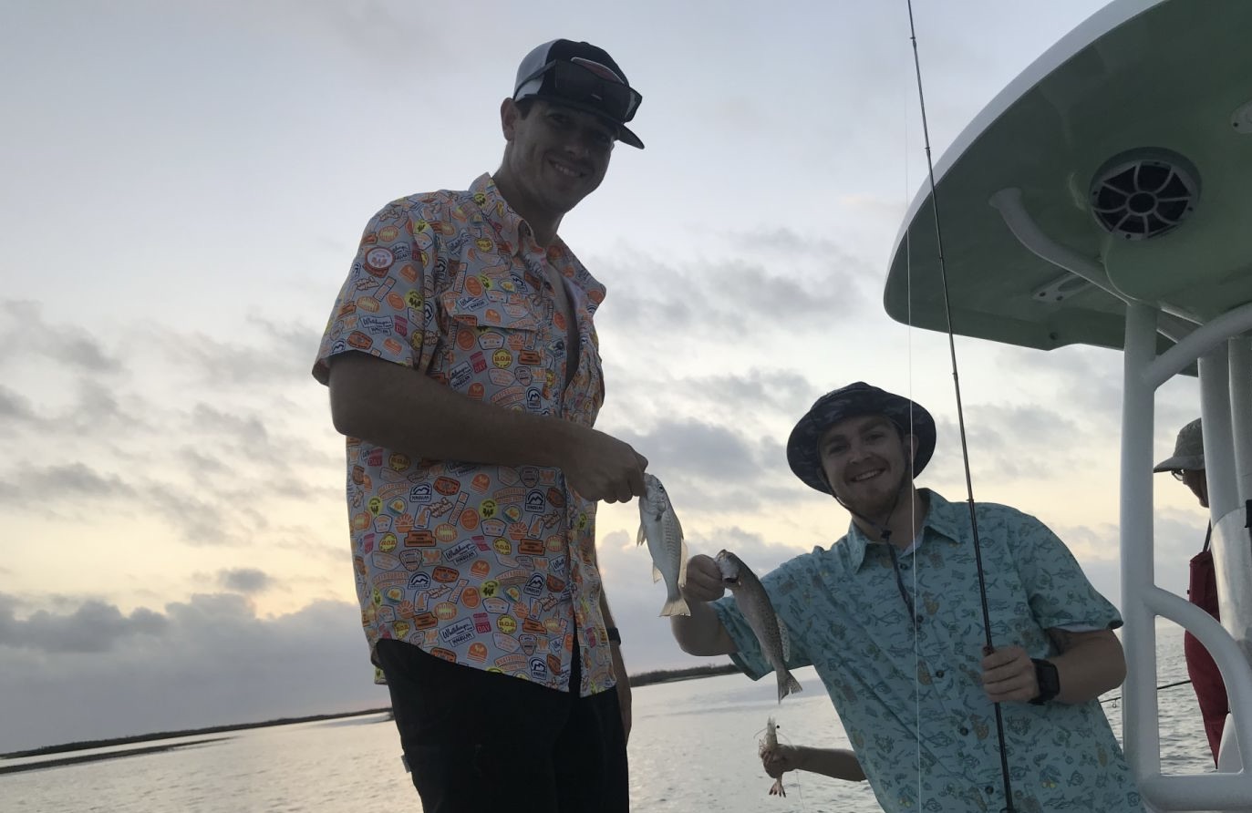 Two anglers fishing in Galveston