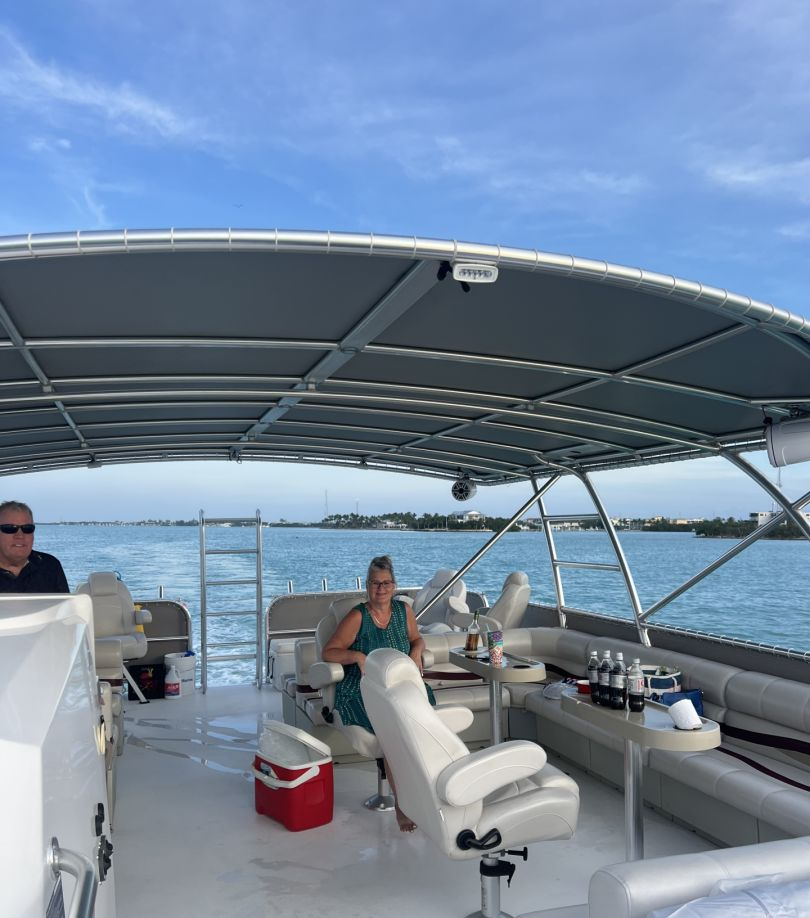 Two anglers enjoy a day of cruises and fishing in Marathon