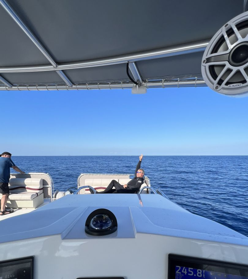 Angler enjoying a day of cruises and fishing in Marathon, Florida