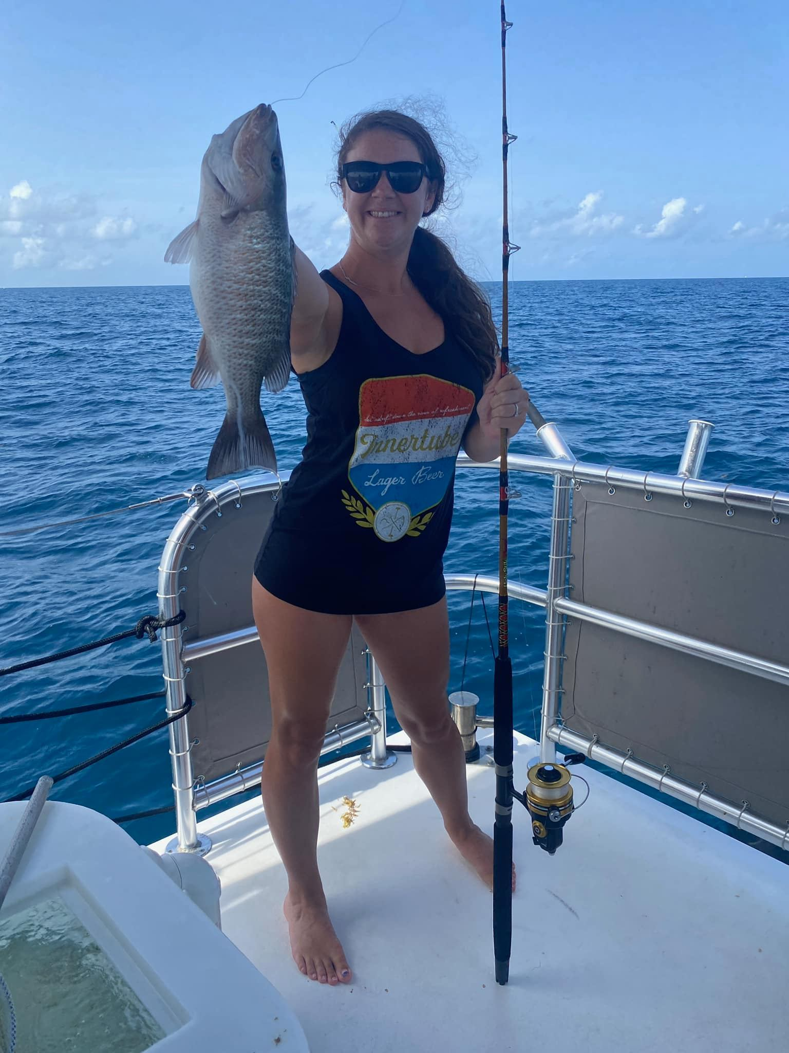 A grey snapper fish caught in FL