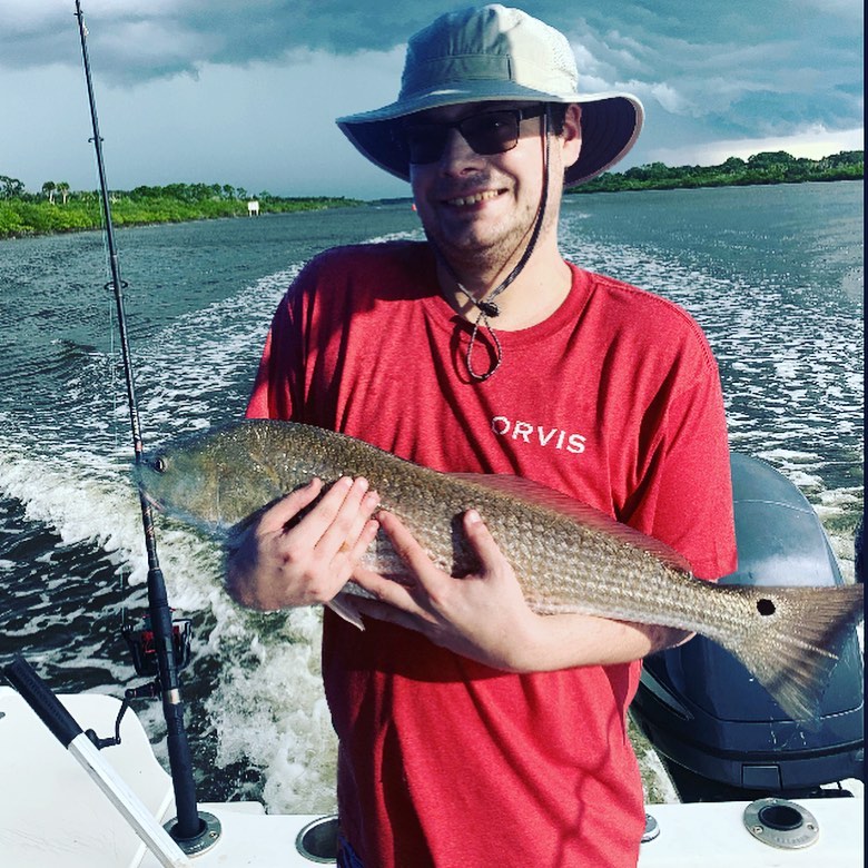 Redfish caught while fishing in New Smyrna Beach