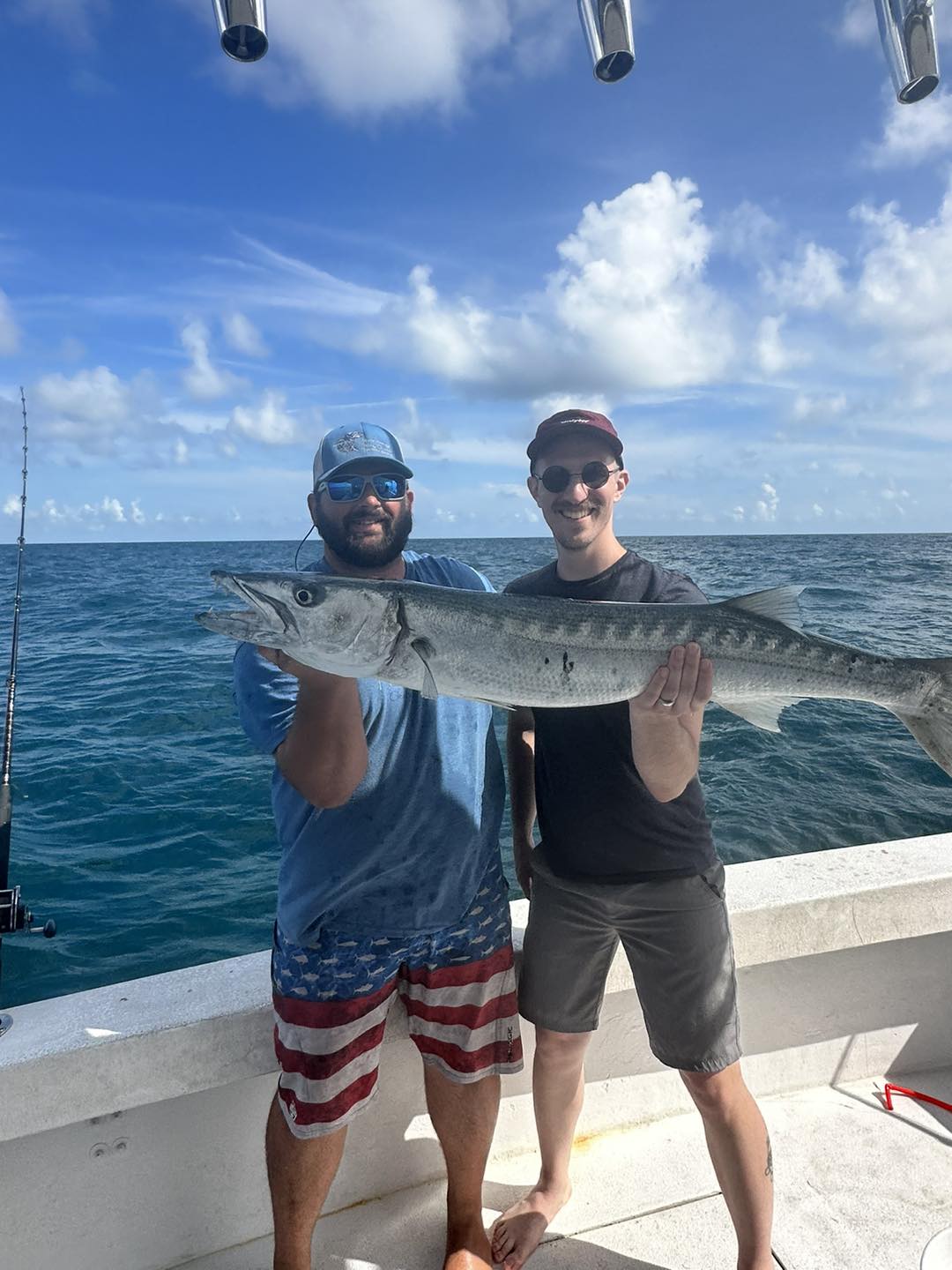 A great barracuda, a 38-inch big fish, caught while fishing in FL