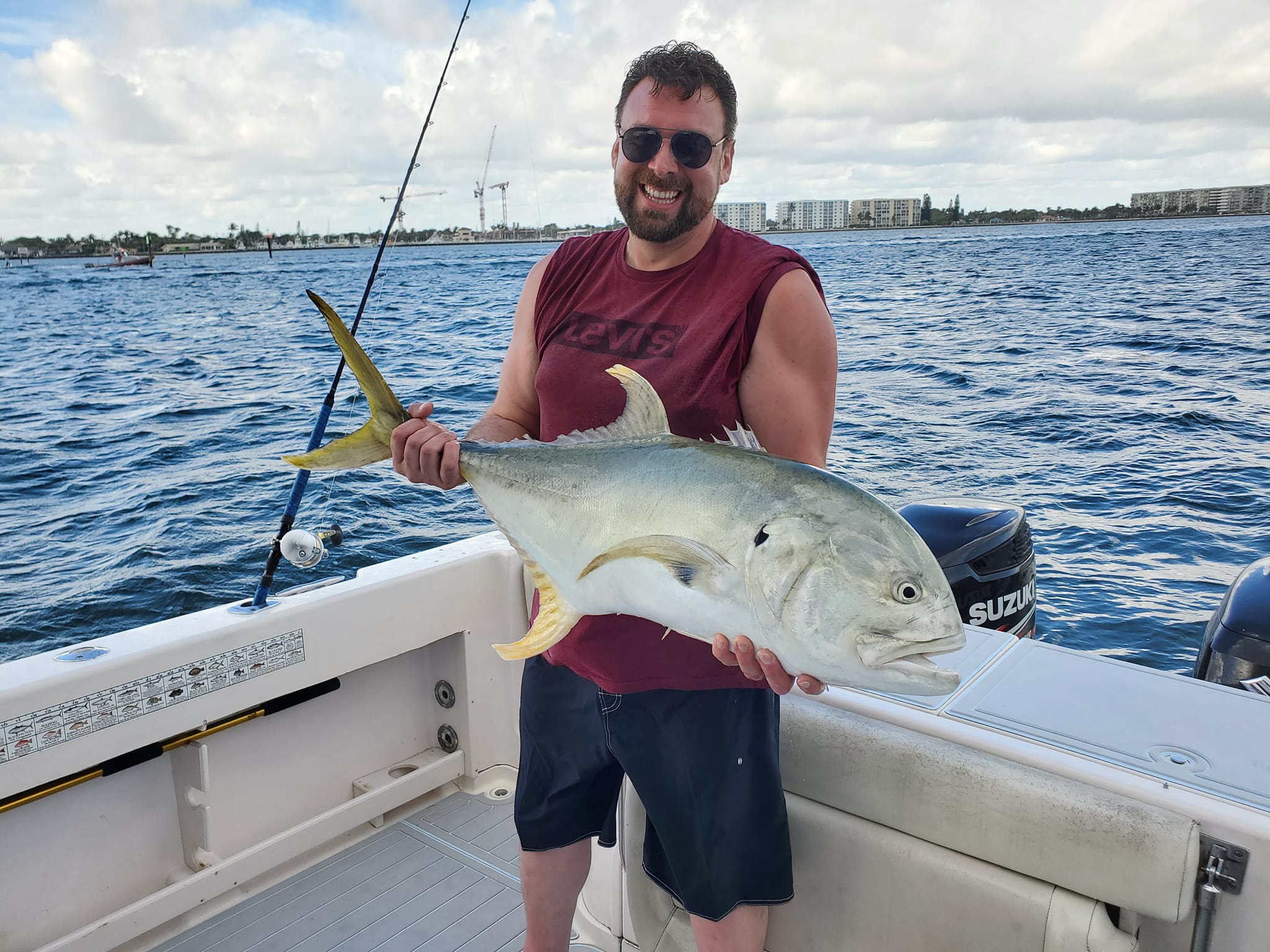 Crevalle Jack, a 20-inch fish caught while fishing in FL