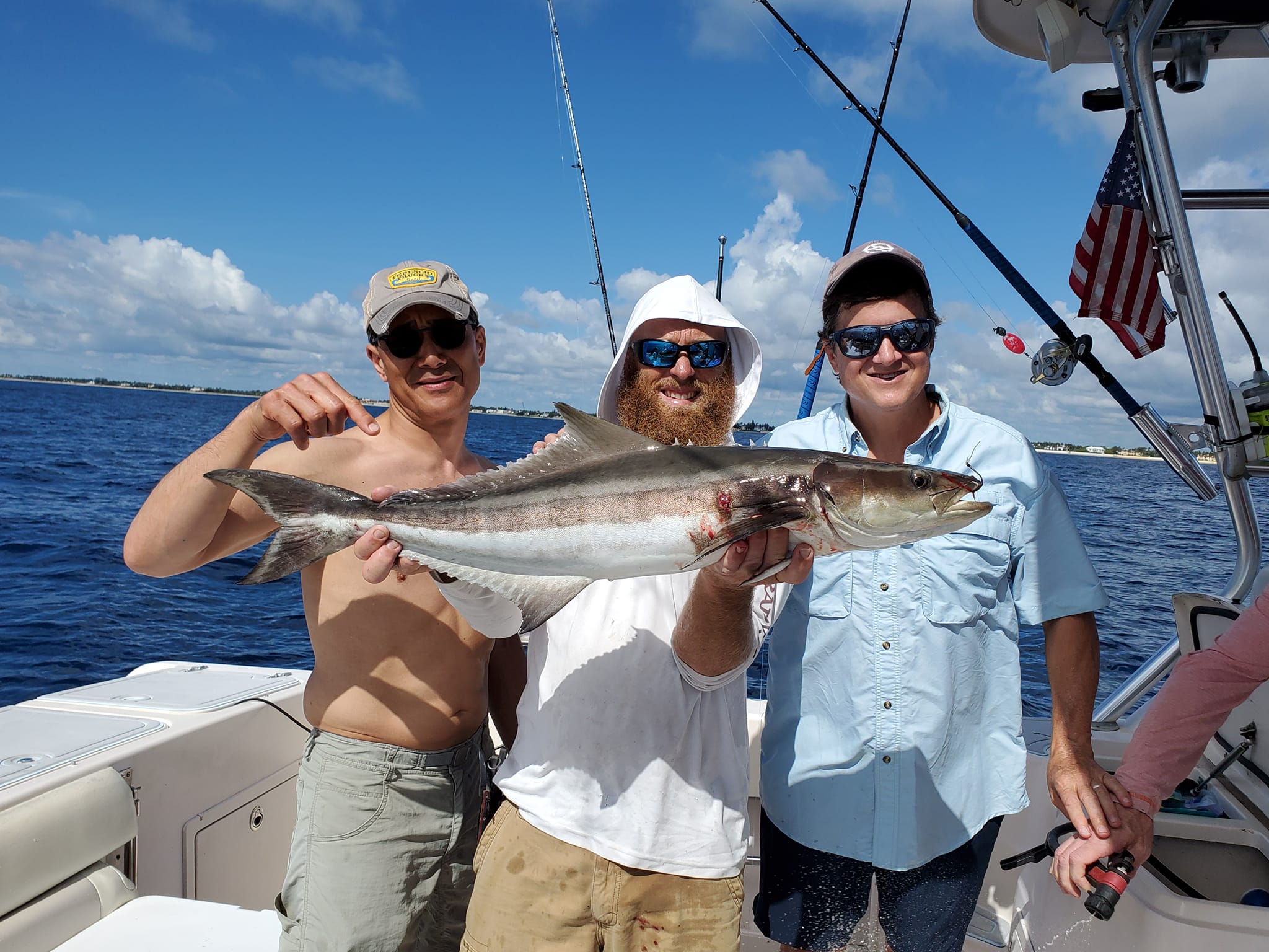 A 34-inch cobia fish caught while fishing in FL