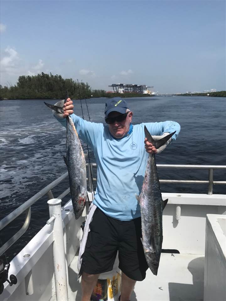 Two king mackerel caught while fishing in Fort Lauderdale