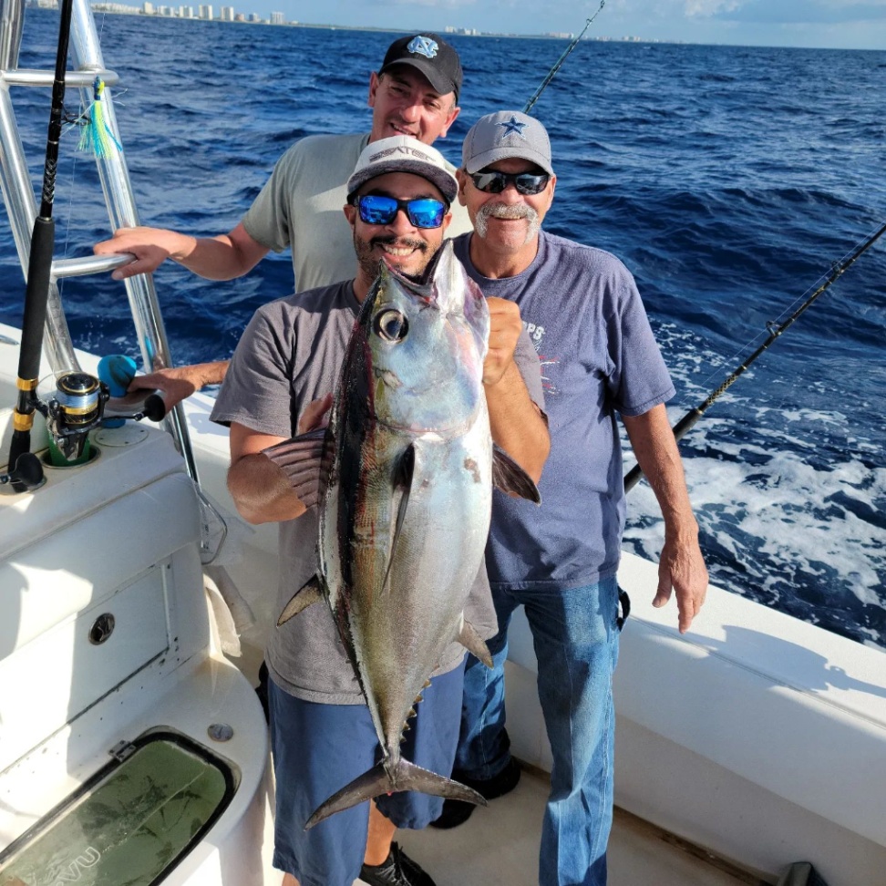 A single Blackfin Tuna fish caught at Pompano Beach
