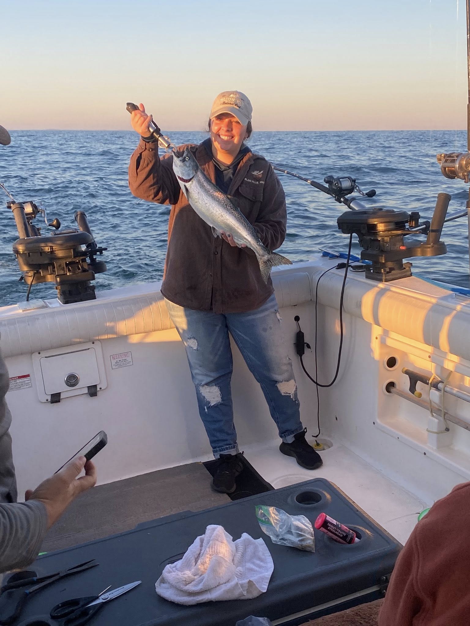 Chinook salmon caught while fishing in Oswego