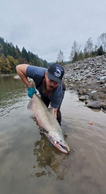 One person fishing in Hebo