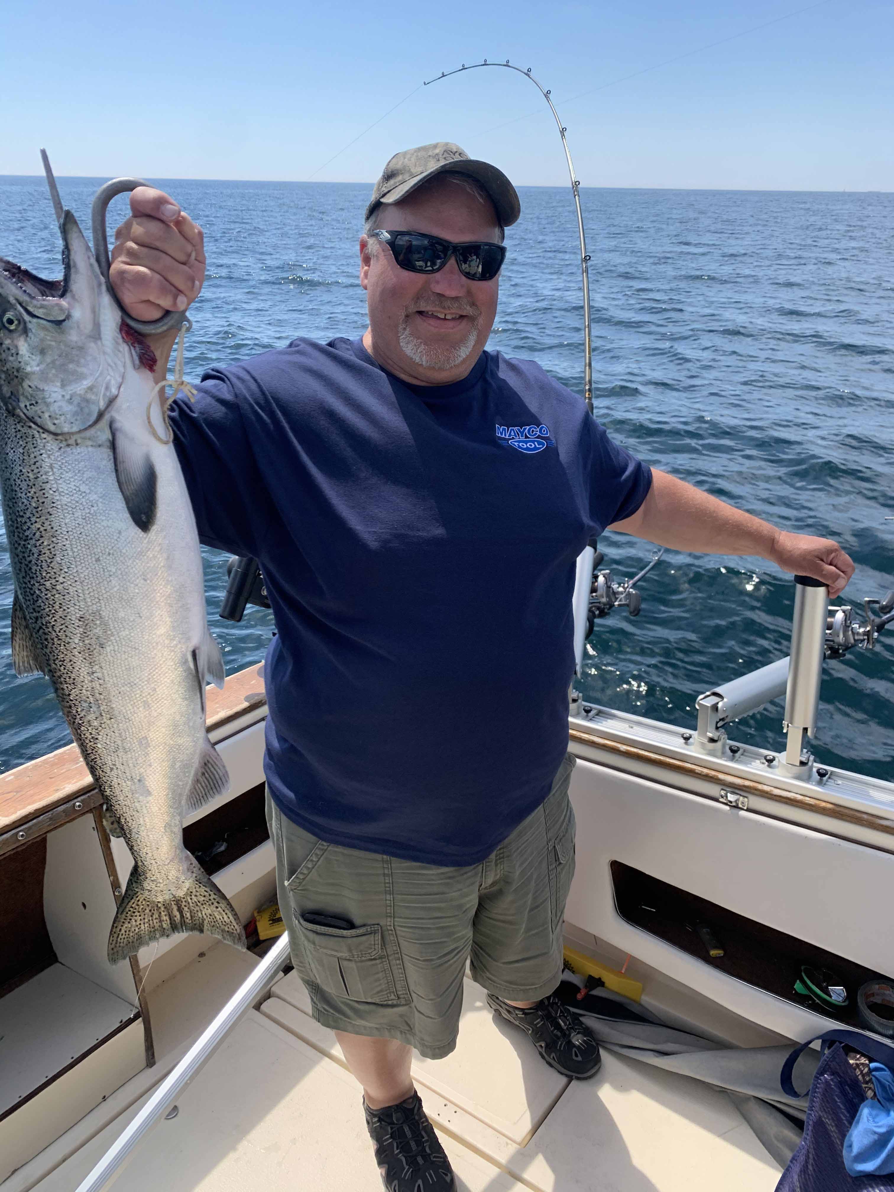 Chinook Salmon caught in Manistee