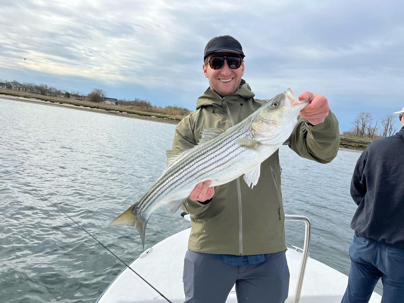 Striped bass caught by angler in Brooklyn